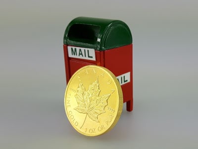 stock image: buy, sell and trade Maple Leaf gold coins online