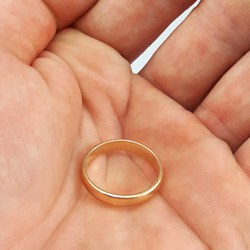 wedding ring in men's hand