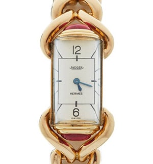 Hermès vintage gold watch