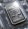 Johnson Matthey silver bar weighing 1 troy ounce