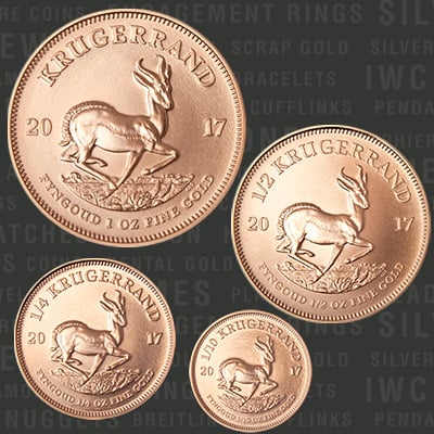 Krugerrand gold coin edition comparison: weight and size
