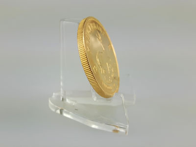 stock image: edge of 1978 Krugerrand gold coin