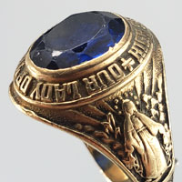 Roman catholic school featuring class ring in 10k gold