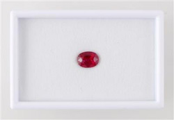 Red natural ruby corundum