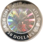 5 oz Lustrous Maple Leaf silver coin