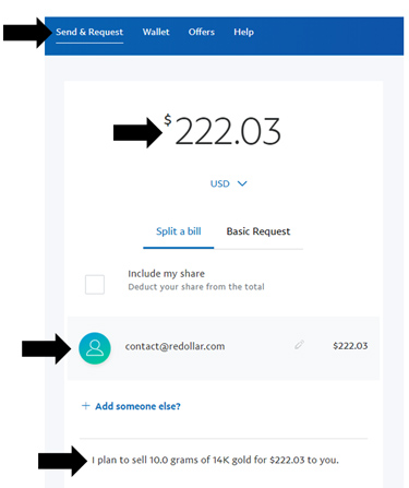 PayPal Money request to get cash in 60 minutes