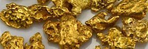 natural gold nuggets from Alaska, USA