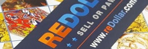 logo and advertising of reDollar, the online gold buyer 