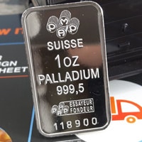 999.5 palladium bar from Switzerland