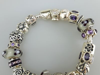stock image of an authentic Pandora bracelet