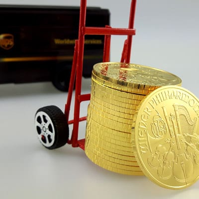 20 Austrian Gold Philharmonic coins to be shipped with UPS truck