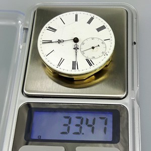 38.87 mm pocket watch movement weighs 33.47 grams