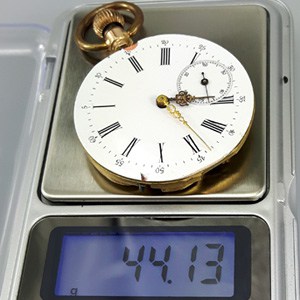 40.60 mm pocket watch movement weighs 44.13 grams