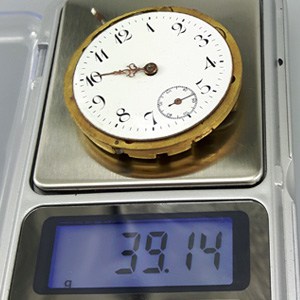 40.64 mm pocket watch movement weighs 39.14 grams