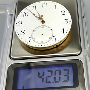 42.02 mm pocket watch movement weighs 42.03 grams