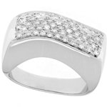 14K white gold diamond ring