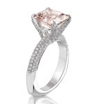 white gold engagement ring with pink diamond