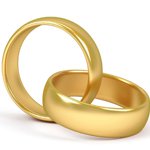 pair of yellow gold wedding rings