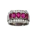 Diamond and ruby 18k gold ring