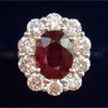 diamond ring with center ruby