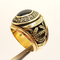 Savin 10k gold field service ring