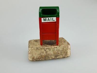 stock image: scrap gold and USPS mail box