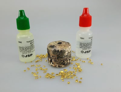 stock image: gold acid for scrap gold testing