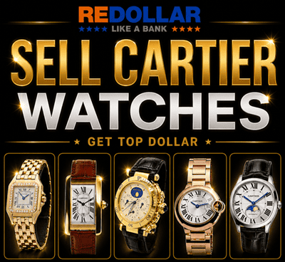 Sell Cartier gold and stele watches with reDollar for top dollar.
