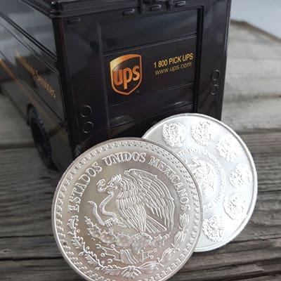Mexican silver coins about to get shipped with UPS