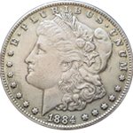 1884 Morgan .900 silver dollar