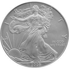 American Silver Eagle Walking Liberty design