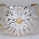 .925 sterling silver Bangle Tiffany floral design
