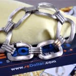 wide chain silver bracelet