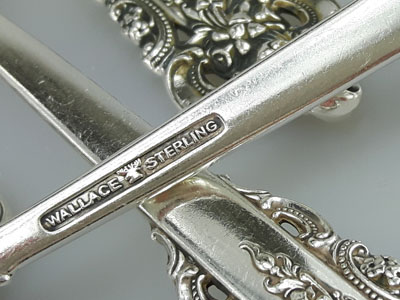 stock image: Wallace Sterling, sterling silver hallmark