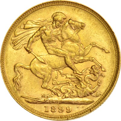 Rare 1899 Sovereign gold coin