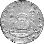 Spanish silver dollar coin