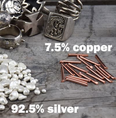 92.5% pure silver and 7.5% copper is named sterling silver