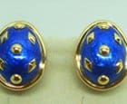 Tiffany Blue Enamel earrings