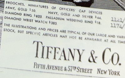 Vintage Tiffany & Co. New York advertising in magazine
