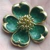 Tiffany gold enamel brooch