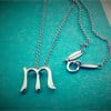 Tiffany Initial M-letter necklace