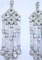 Tiffany Jazz Four Square Diamond Earrings