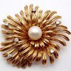 Tiffany diamond pearl brooch