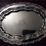 silver tray made of sterling silver