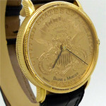 Baume & Mercier 20 dollar gold coin watch 