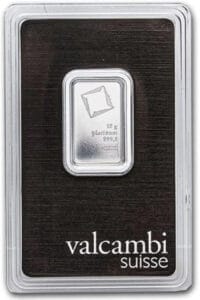 10g 999 platinum bar, made in Switzerland