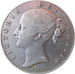 Full crown Victoria "Young Head" 1844 silver coin